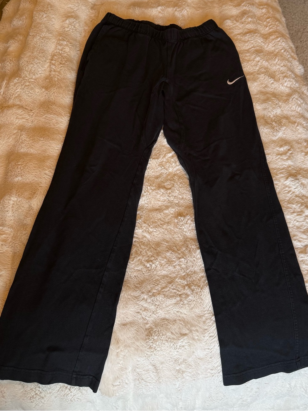 Nike Men’s Black Athletic Pants with Swoosh Logo